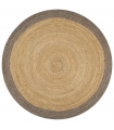 Handmade Rug Jute with Grey Border 150 cm