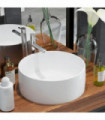 Basin Round Ceramic White 40x15 cm