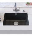 Granite Kitchen Sink Single Basin Black