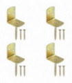 Fence Panel Brackets 4 pcs L Shaped Galvanised Metal