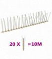 4-row Plastic Bird & Pigeon Spikes Set of 20 10 m