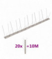 4-row Stainless Steel Bird & Pigeon Spikes Set of 20 10 m