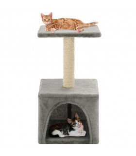 Cat Tree with Sisal Scratching Post 55 cm Grey
