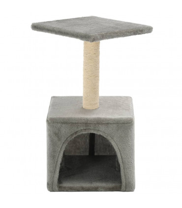 Cat Tree with Sisal Scratching Post 55 cm Grey