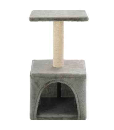 Cat Tree with Sisal Scratching Post 55 cm Grey