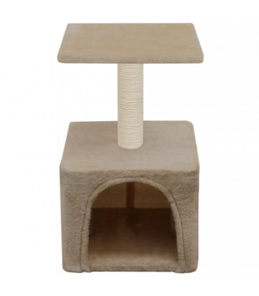 Cat Tree with Sisal Scratching Post 55 cm Beige