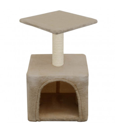 Cat Tree with Sisal Scratching Post 55 cm Beige