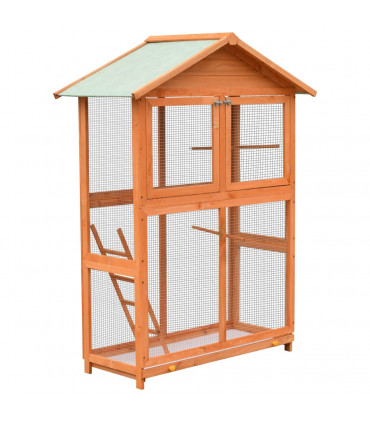 Bird Cage Solid Pine & Fir Wood 120x60x168 cm