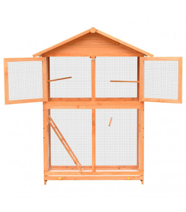Bird Cage Solid Pine & Fir Wood 120x60x168 cm