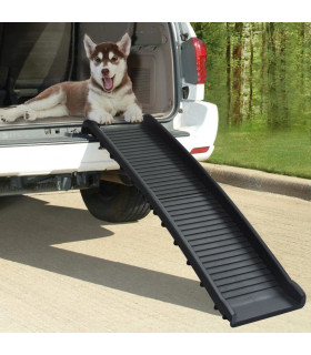 Folding Dog Ramp Black 155.5x40x15.5 cm