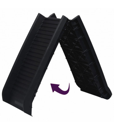 Folding Dog Ramp Black 155.5x40x15.5 cm
