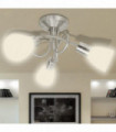 Ceiling Lamp with Glass Shades for 3 E14 Bulbs