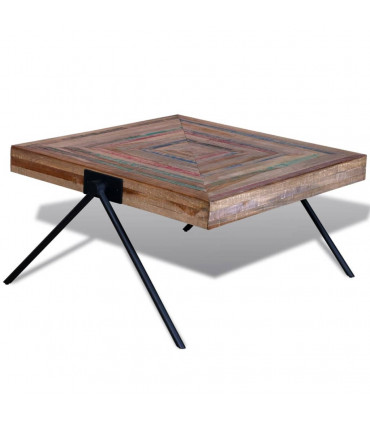 Coffee Table with V-shaped Legs Reclaimed Teak Wood