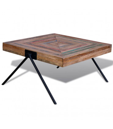 Coffee Table with V-shaped Legs Reclaimed Teak Wood