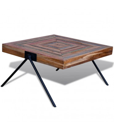 Coffee Table with V-shaped Legs Reclaimed Teak Wood