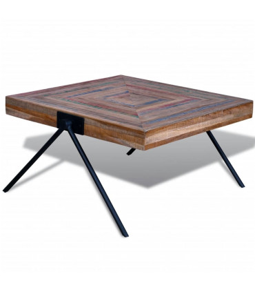 Coffee Table with V-shaped Legs Reclaimed Teak Wood