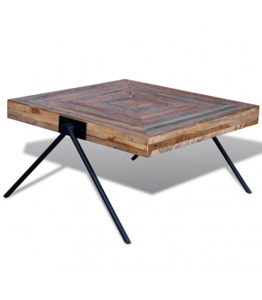 Coffee Table with V-shaped Legs Reclaimed Teak Wood