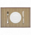 6 Bamboo Placemats 30 x 45 cm Brown