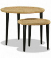 Coffee Table Set 2 Pieces Natural Jute