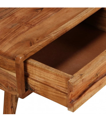 Coffee Table Solid Wood with Carved Drawer 100x50x40 cm
