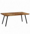 Dining Table Reclaimed Teak and Steel 180x90x76 cm