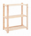 3-Tier Storage Rack 80x38x90 cm Solid Pinewood 150 kg