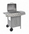 Gas Barbecue Grill 4+1 Cooking Zone Silver