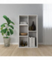 Book Cabinet/Sideboard High Gloss White 50x25x80 cm Engineered Wood