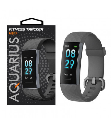 Aquarius IP67 Waterproof Bluetooth Fitness Tracker with Heart Rate Monitor and Step Counter - Black