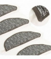 Carpet Stair Treads 15 pcs Anthracite 65x25 cm