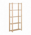 5-Tier Storage Rack 80x28.5x170 cm Solid Pinewood