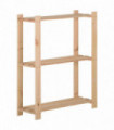 3-Tier Storage Rack 60x28.5x90 cm Solid Pinewood