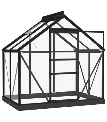 Glass Greenhouse Anthracite 155x103x191 cm Aluminium