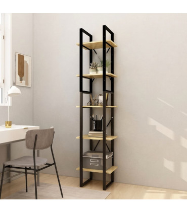 5-Tier Book Cabinet 40x30x175 cm Pinewood