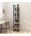 5-Tier Book Cabinet White 40x30x175 cm Pinewood