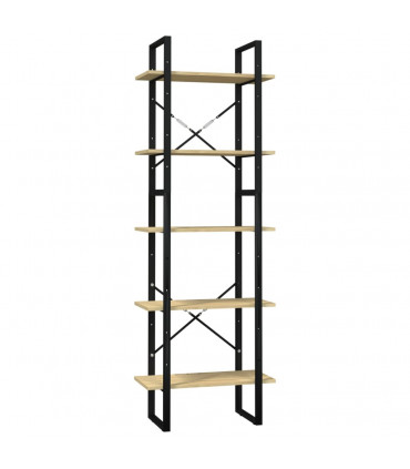 5-Tier Book Cabinet 60x30x175 cm Pinewood