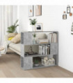 Book Cabinet Room Divider Concrete Grey 100x24x94 cm