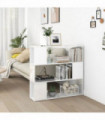 Book Cabinet Room Divider High Gloss White 100x24x94 cm