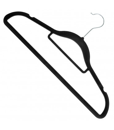 1X Flocked Hangers BLACK 10PK | DGI-4017 | AS-99085