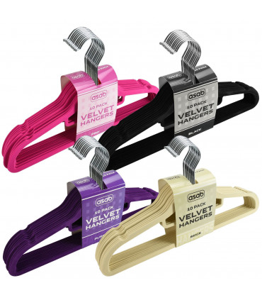 1X Flocked Hangers BLACK 10PK | DGI-4017 | AS-99085