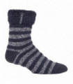 Heat Holders - Mens Sleep Socks (Charcoal Stripe (Olwen))