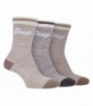 Jeep - 3 Pr Ladies Performance Poly Boot Socks (Tan / Cream / Coffee)