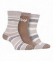 Jeep - 3 Pr Ladies Performance Poly Boot Socks (Tan / Cream / Coffee)