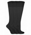 LIVIA - 3 Pairs Knee High Pop Socks (Black)
