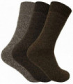 3 Pairs Mens Thermal Boot Socks - SE072 (TBS01) Brown