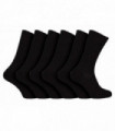 6 Pack 100% Egyptian Cotton Socks (6-8 / Black)