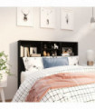 Headboard Cabinet Black 120x19x103.5 cm
