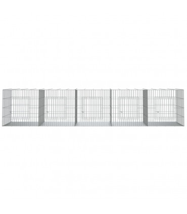 5-Panel Rabbit Cage 273x79x54 cm Galvanised Iron