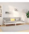 Day Bed White 90x190 cm Solid Wood Pine