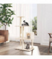 Cat Tree with Sisal Scratching Posts Cream 119 cm